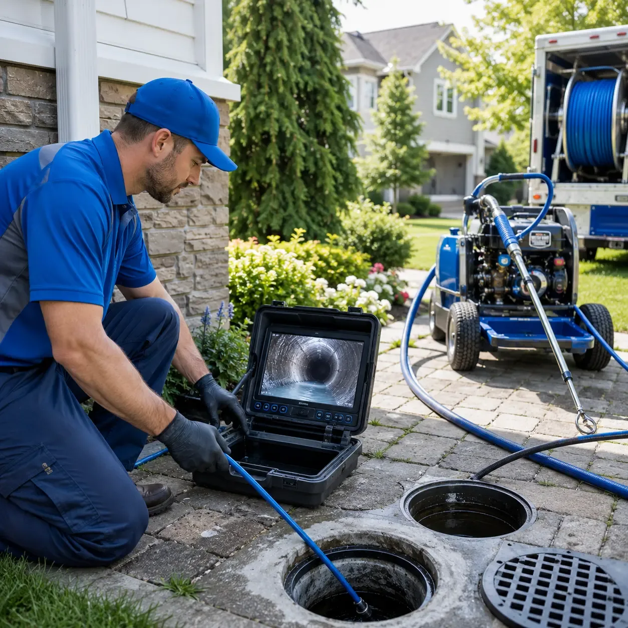 Outdoor drain cleaning professionals serving Niantic, CT